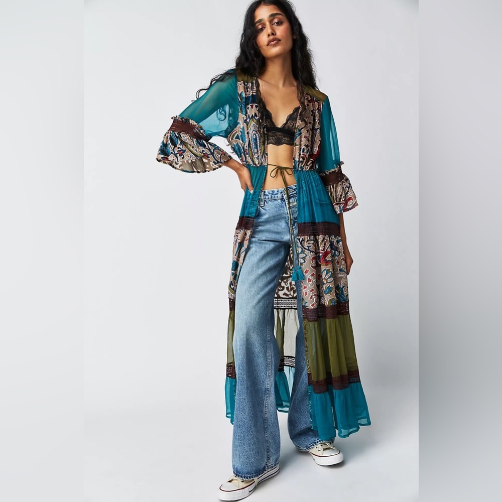 Free People Rachel Mixed Tiers Kimono